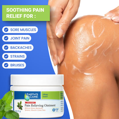 Earth's Care Pain Relieving Ointment - Triple Action Muscle and Joint Cream - Topical Analgesic 2.5 oz. (71 g) Earth's CareBuy Supplements Australia