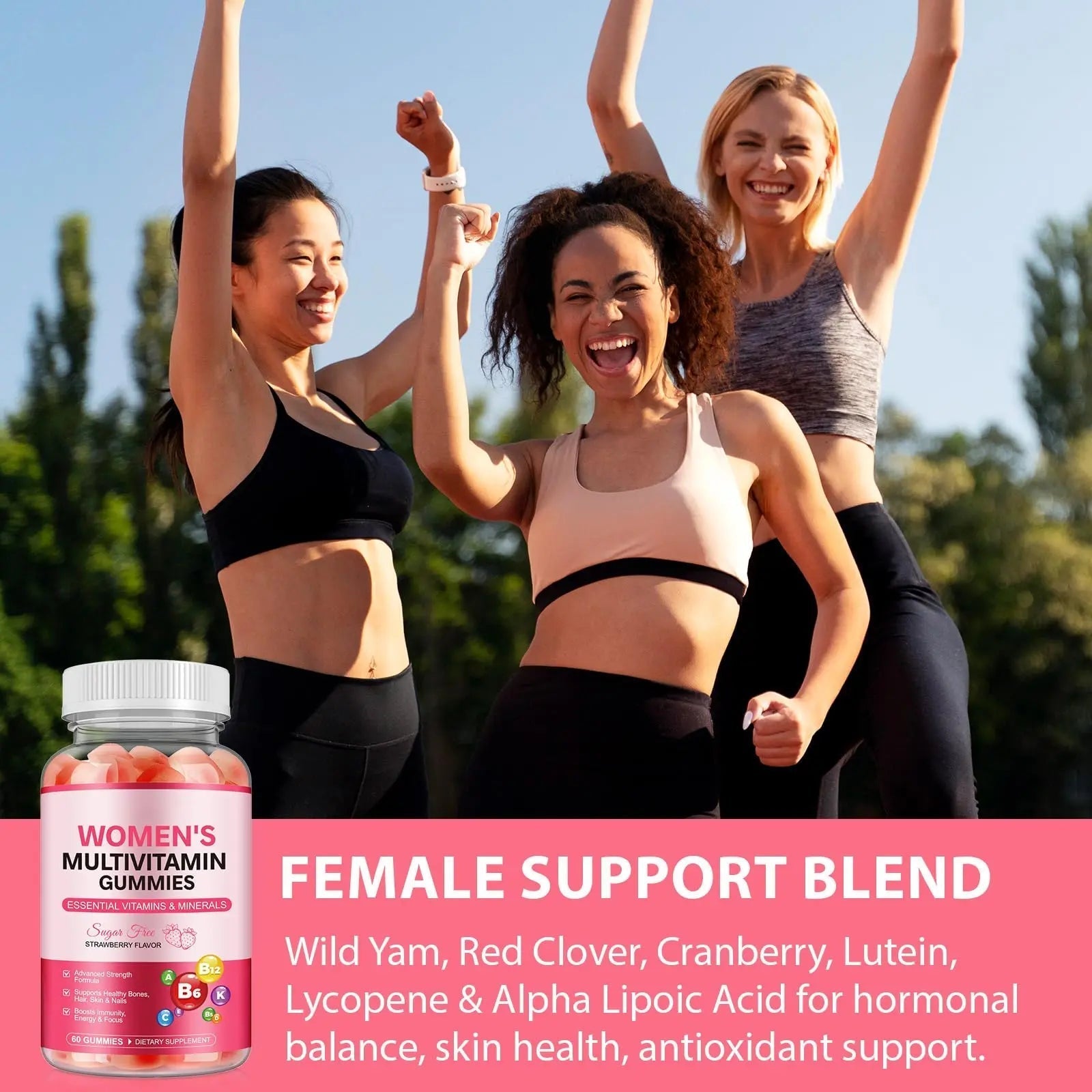 DCTTVHVD Multivitamin Gummies for Women, Natural Multi Vitamins, Boosts Immunity, Energy & Focus, Womens Daily Multivitamin Gummy DCTTVHVDBuy Supplements Australia