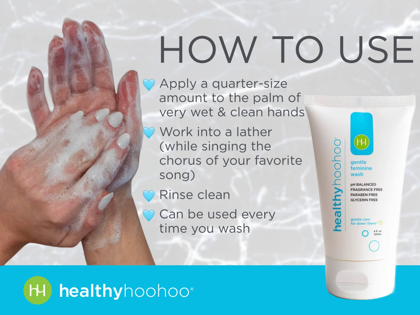 healthy hoohoo Gentle Feminine Wash - Organic Ingredients, pH Balanced, Fragrance Free healthy hoohooBuy Supplements Australia