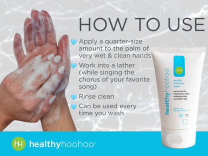 healthy hoohoo Gentle Feminine Wash - Organic Ingredients, pH Balanced, Fragrance Free healthy hoohooBuy Supplements Australia