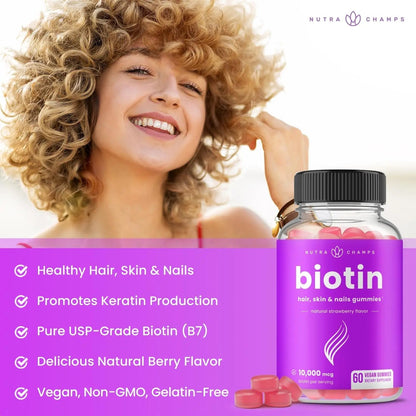 NutraChamps Biotin Gummies (2 Pack) and Womens Multivitamin Gummies (2 Pack) 4 Pack Bundle NutraChampsBuy Supplements Australia