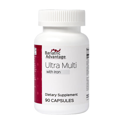 Bariatric Advantage Ultra Multivitamin with Iron - Ultra Multi with Iron - Capsule Format Multivitamin - Provides Full Complex of B Vitamins