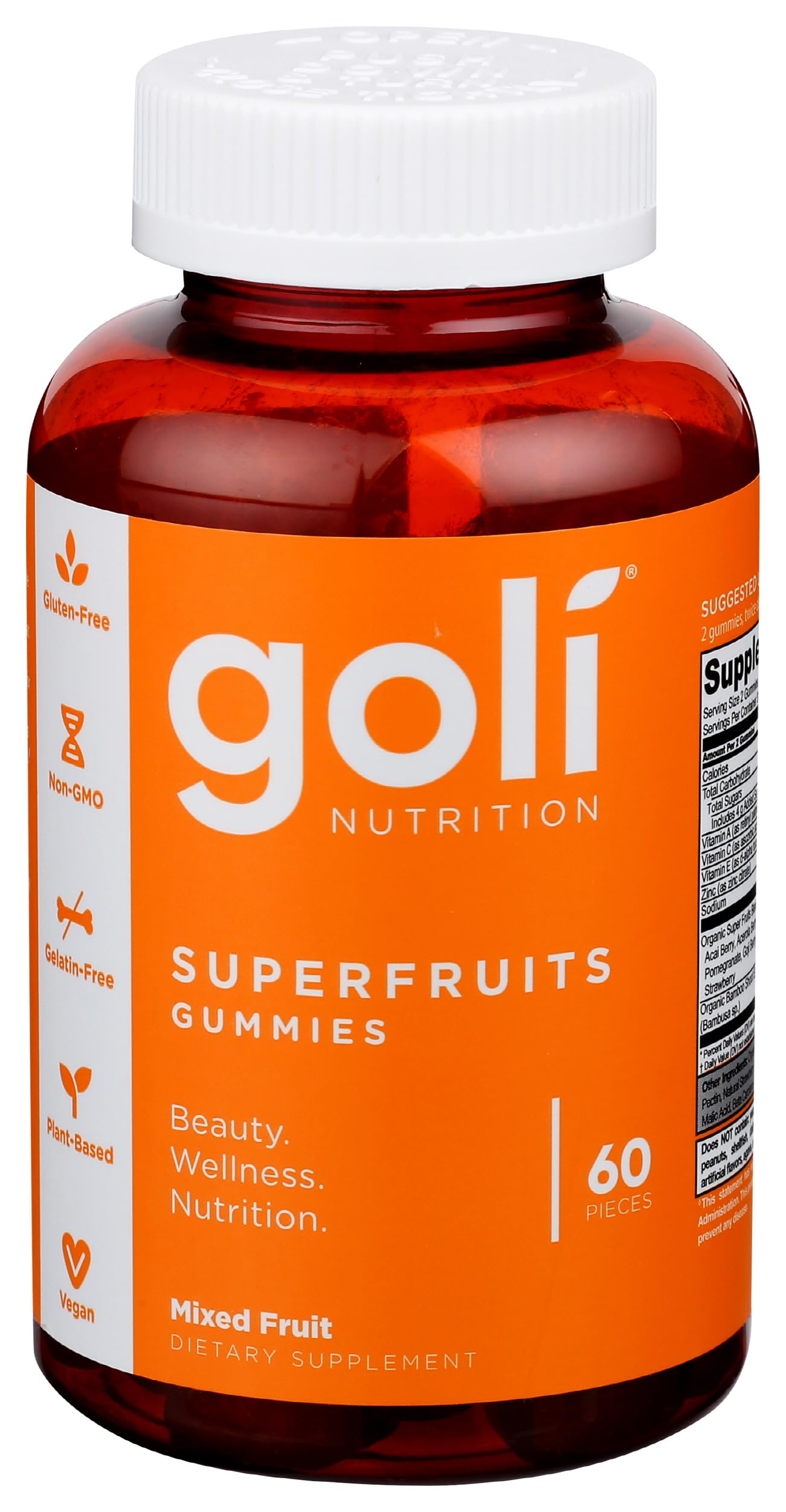 Goli Nutrition, Gummies Superfruits Mixed Fruit, 60 Count GoliBuy Supplements Australia
