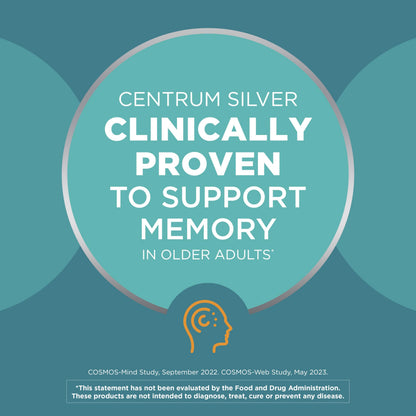 Centrum Silver Multivitamin for Adults 50 Plus, Multivitamin/Multimineral Supplement, Vitamin D3, B-Vitamins, Gluten Free CentrumBuy Supplements Australia