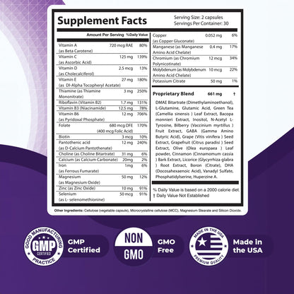 Memopezil – Daily Supplement with Vitamins A,B, C,D,E, Minerals & Botanical Extracts – Clean, Stimulant-Free Formula – GMP-Certified, Non-GMO, Made in USA - 60 Capsules, 30 Servings, 1 Month Supply Nature’s NutriWaveBuy Supplements Australia