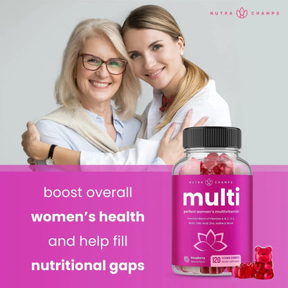 NutraChamps Biotin Gummies (2 Pack) and Womens Multivitamin Gummies (2 Pack) 4 Pack Bundle NutraChampsBuy Supplements Australia
