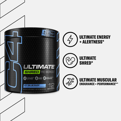 Cellucor C4 Ultimate Shred Pre Workout Powder, Fat Burner for Men & Women, Metabolism CellucorBuy Supplements Australia