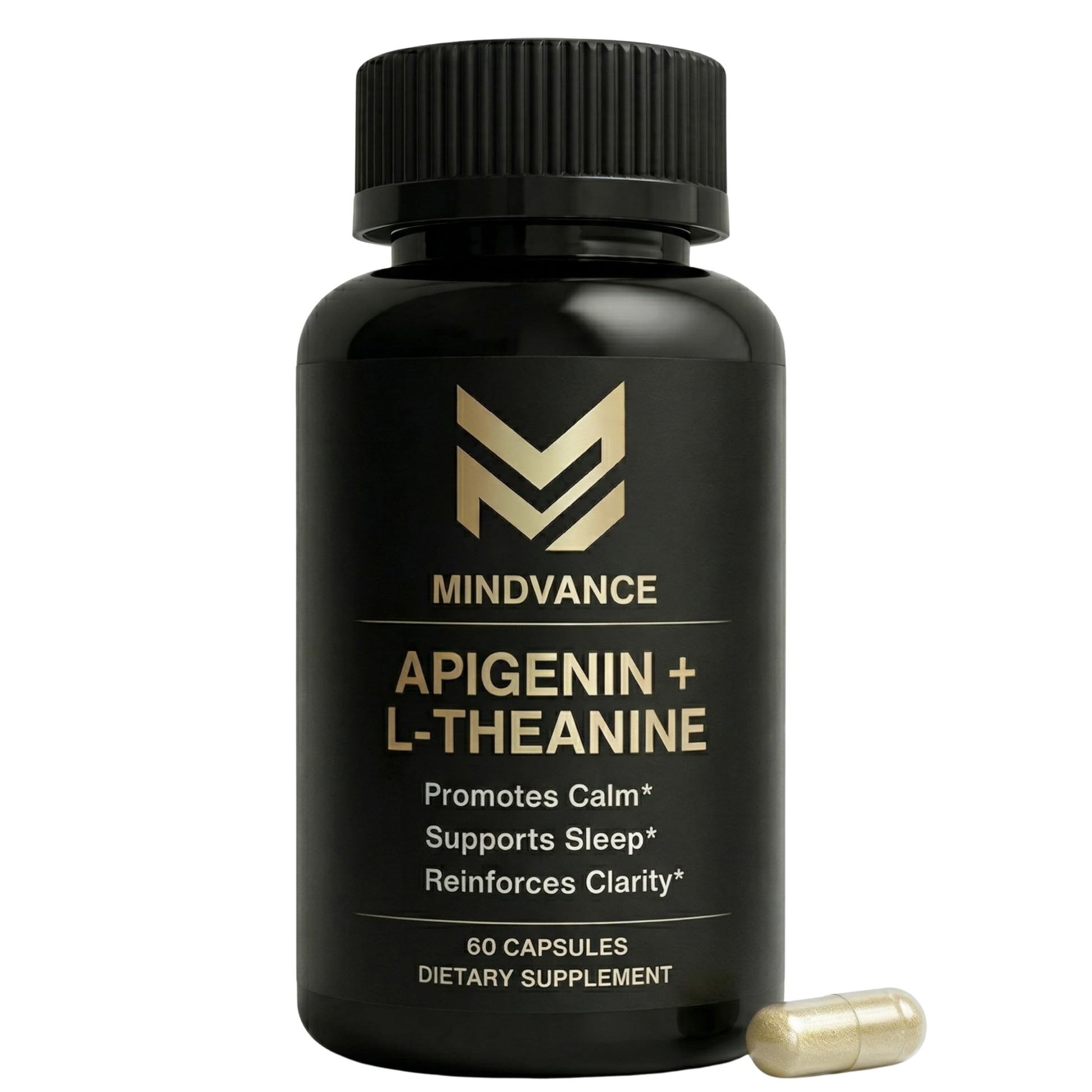 Mindvance Apigenin 100mg with L-Theanine 200mg Supplement Capsules for Sleep Support, Relaxation, Clarity & Calm | Melatonin Free | 60 Vegan Capsules MindvanceBuy Supplements Australia