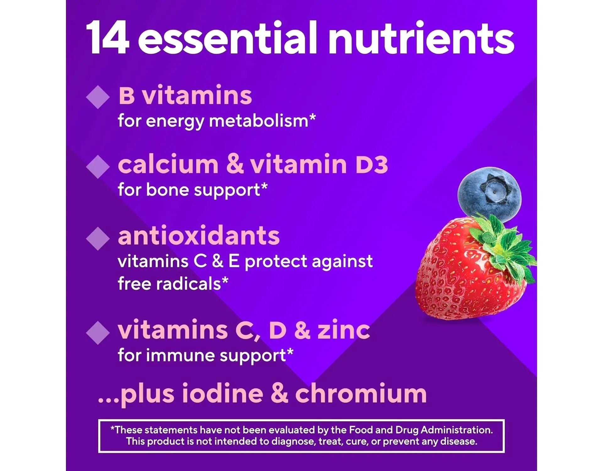 Vitafusion 150 Count with Vitamins A, C, D, E, B-6 and B-12 Womens Multivitamin Gummies, Berry Flavored Daily Vitamins for Women VitafusionBuy Supplements Australia