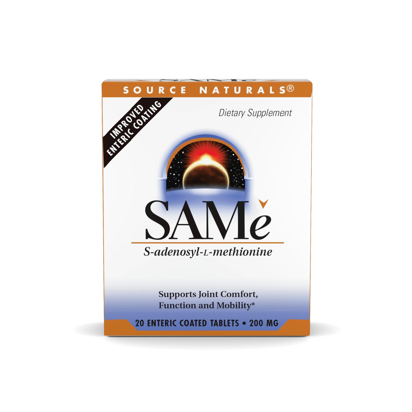 Source Naturals Same, Supports Joint Comfort, 400mg per Serving - 20 Enteric Coated Tablets Source NaturalsBuy Supplements Australia