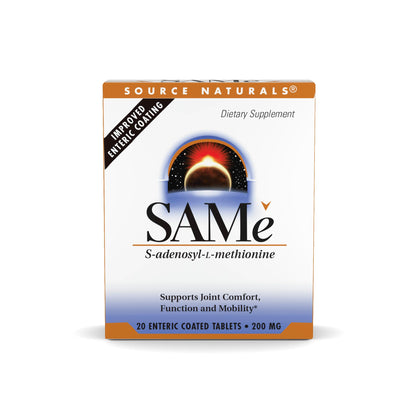 Source Naturals Same, Supports Joint Comfort, 400mg per Serving - 20 Enteric Coated Tablets Source NaturalsBuy Supplements Australia