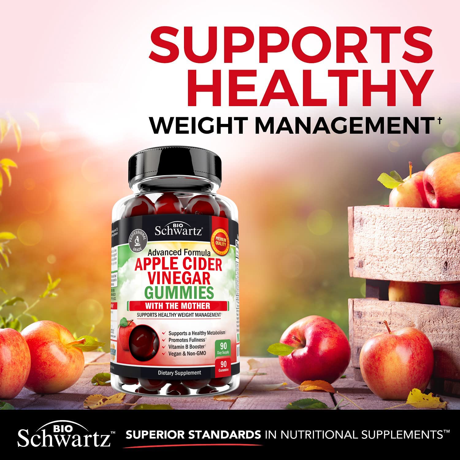 Apple Cider Vinegar Gummies for Weight Loss - ACV Gummies with The Mother BioSchwartzBuy Supplements Australia