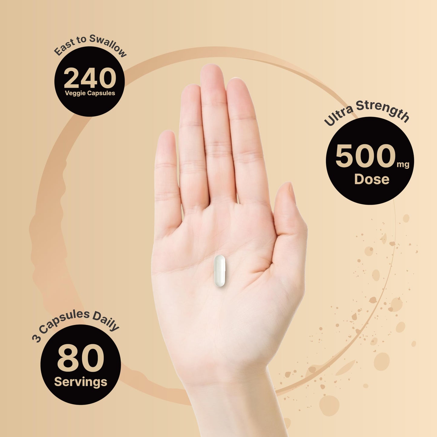 NatureBell Magnesium Glycinate 500mg Per Serving | 240 Veggie Capsule, 100% Chelated NatureBellBuy Supplements Australia