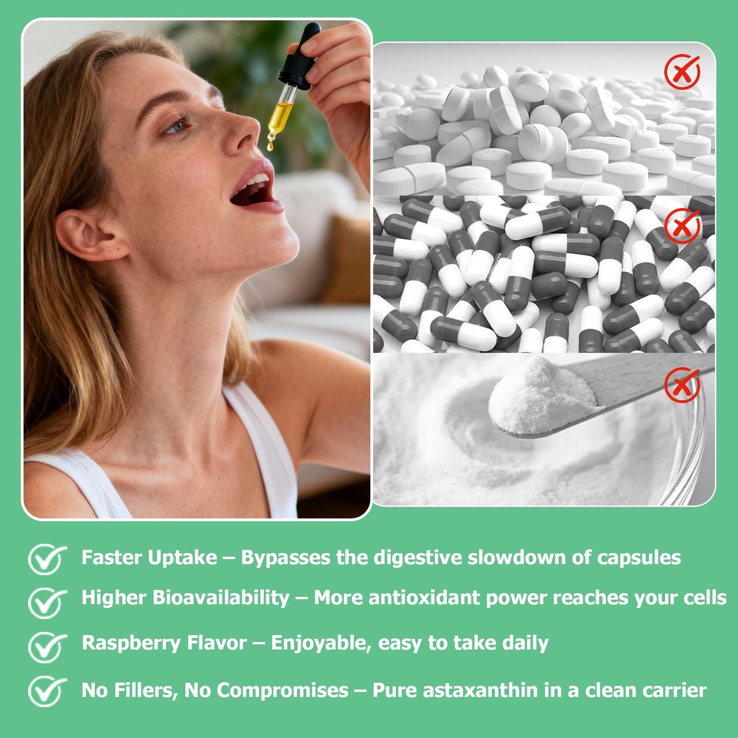 JUIWEFKK Astaxanthin Supplement 12mg Liquid Drops, Premium Natural Astaxanthin Antioxidant from Fresh Microalgae Source w. Mct Oi for Eye Immune Joint Skin Health, Liquid Formula for Max Absorption JUIWEFKKBuy Supplements Australia