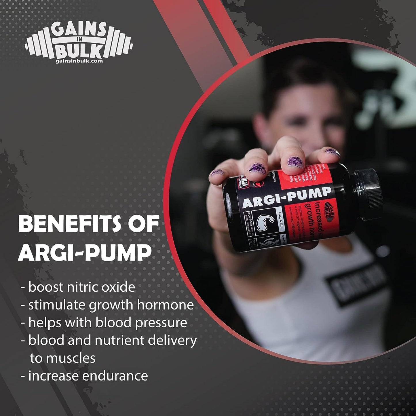 Gains in Bulk, Argi Pump, L-Arginine Nitric Oxide Booster with L-Citrulline and L-Ornithine GAINS IN BULK GAINSINBULK.COMBuy Supplements Australia