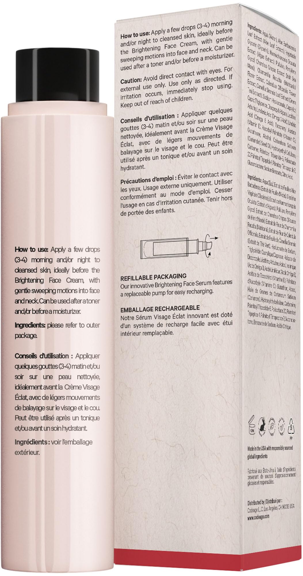 Maison Rouge Brightening Face Serum Refill by Codeage – Glutathione, Vitamin C, E, Hyaluronic Acid & Collagen – Radiance & Antioxidant Support – Paraben-Free – For All Skin Types – 1.7 fl oz CodeageBuy Supplements Australia