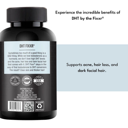 Fixxr DHT Support by Dr. Amie | with Saw Palmetto and Nettles | Acne and Hair Loss Support | 60 Capsules FixxrBuy Supplements Australia