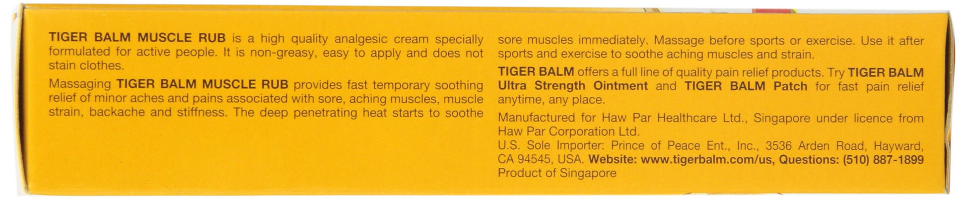 Tiger Muscle Rub Topical Analgesic Cream 2 Ounces (57 g) (Pack of 4) Tiger BalmBuy Supplements Australia