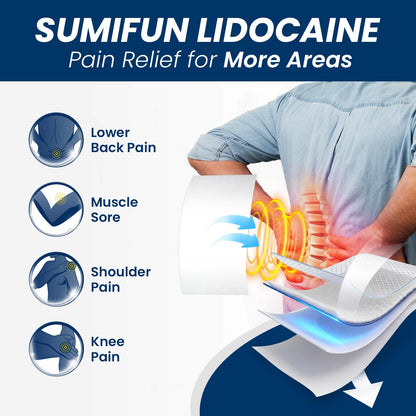 Sumifun XL Lidocaine Patches for Pain Relief, 4% Lidocaine Maximum Strength OTC, Extra Large 4.72"x7.87" for Full Back Pain Patches & Large Areas (Extra Large, Count, 20) SumifunBuy Supplements Australia