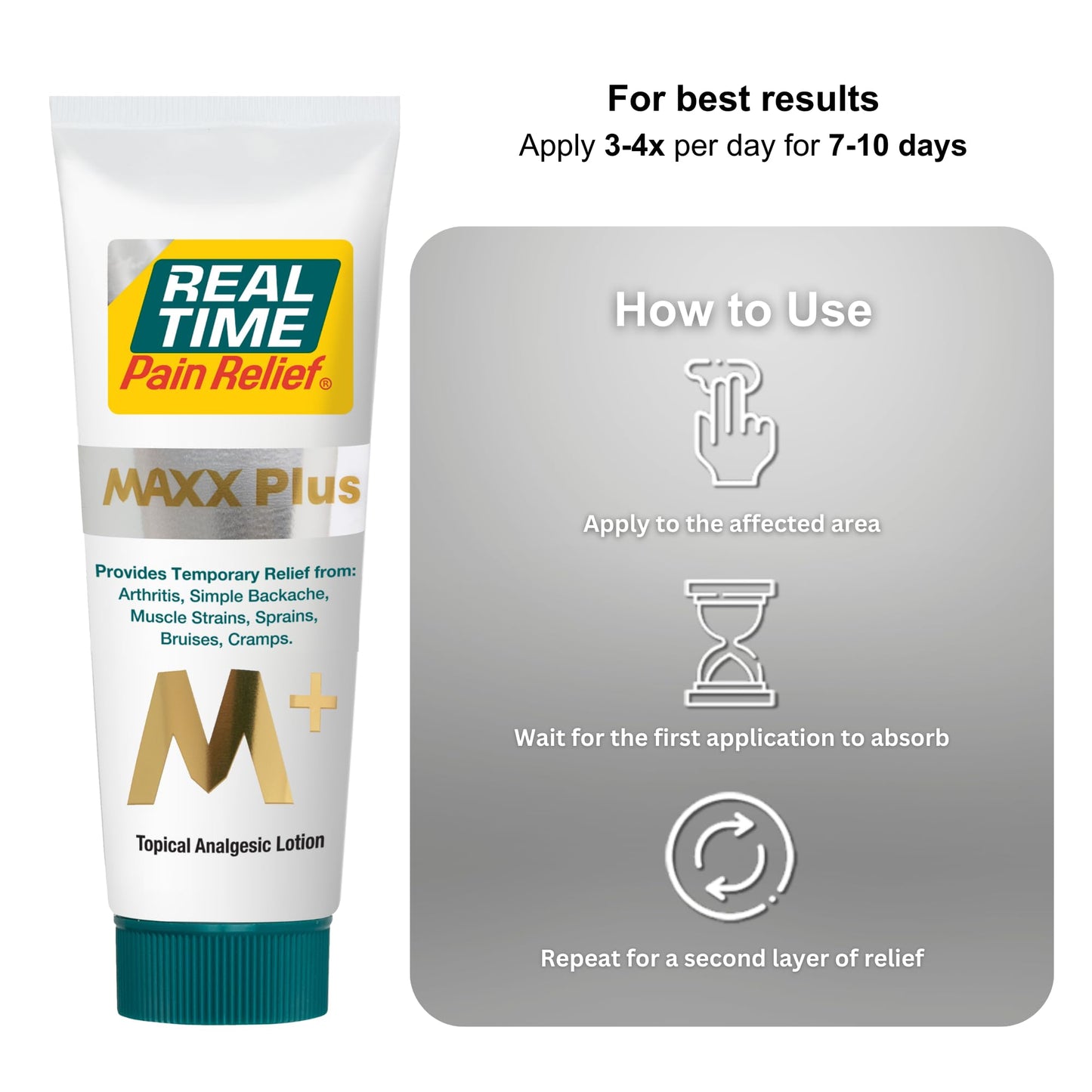 Real Time Pain Relief MAXX Plus - 5oz Tube | Intensive Formula with 19 Natural Ingredients Including Hemp Oil | Fast-Acting Relief for Muscle Pain, Arthritis, Backaches, and More Real Time Pain ReliefBuy Supplements Australia