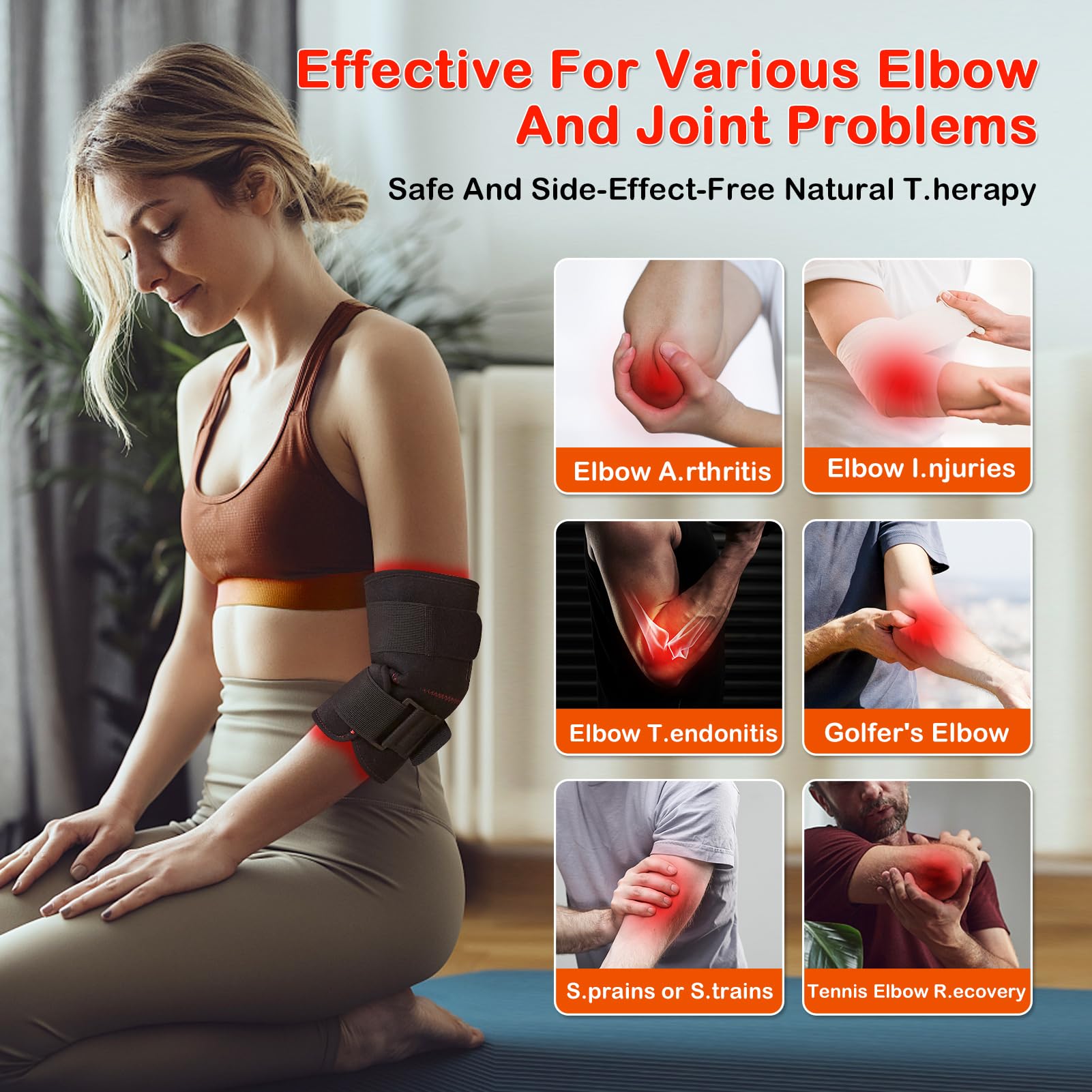 JOBYNA Red and I.nfrared L.ight T.herapy for Elbow Wrap, 850nm Near I.nfrared L.ight & 660nm JOBYNABuy Supplements Australia