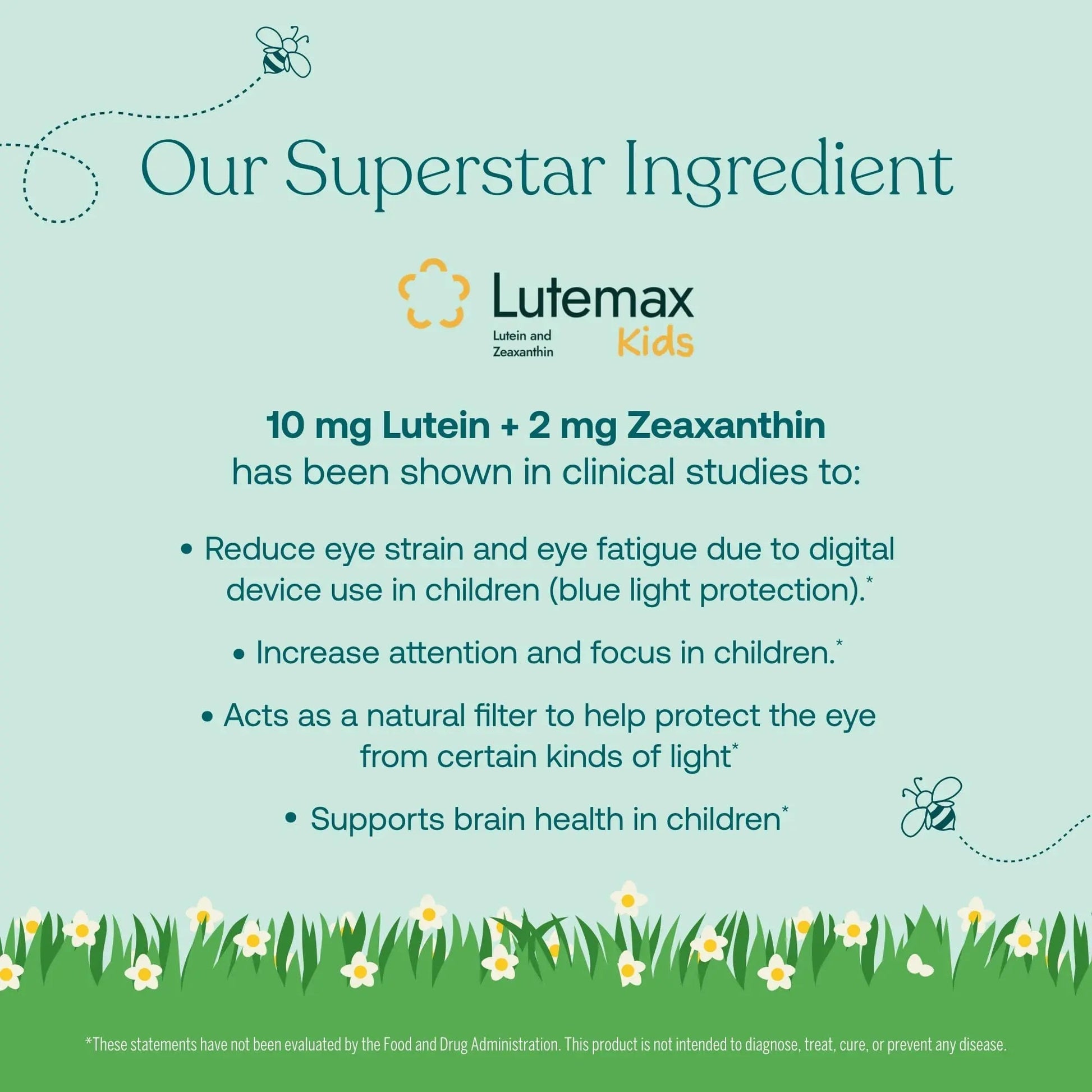 True Grace True Littles Daily Kids Multi - 120 Pectin Gummies - Immune, Cognitive, Bone & Eye Support - Clinically Studied Lutemax Kids Lutein True Grace