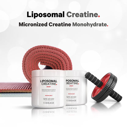 Codeage Liposomal Creatine Powder Supplement, Pure Creatine Monohydrate 5000mg, Pre Workout & Post Workouts - Unflavored Creatine, Micronized Creatine Powder - Creatinine for Sports - 30 Servings CodeageBuy Supplements Australia