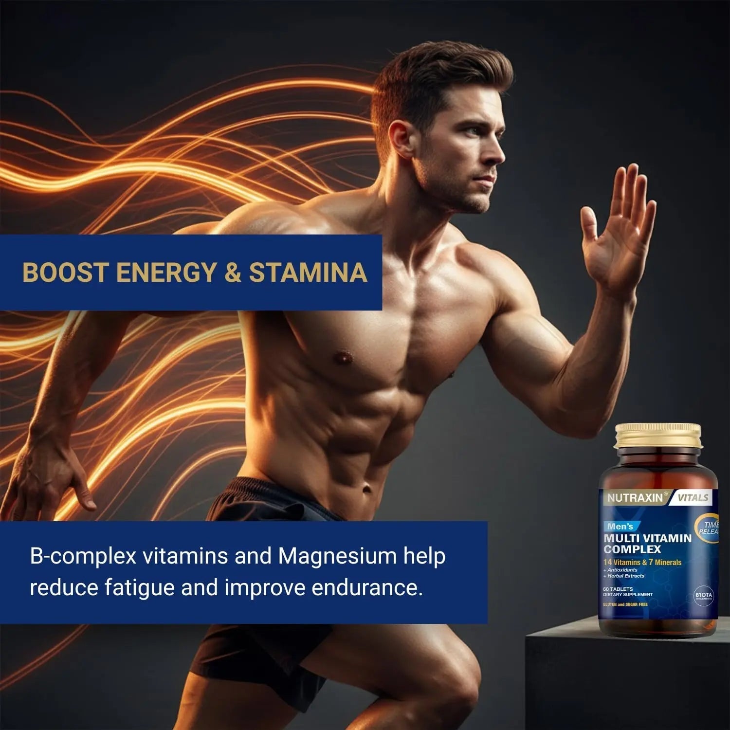 Nutraxin Men's Multivitamin & Mineral Complex, 60 Tablets Nutraxin