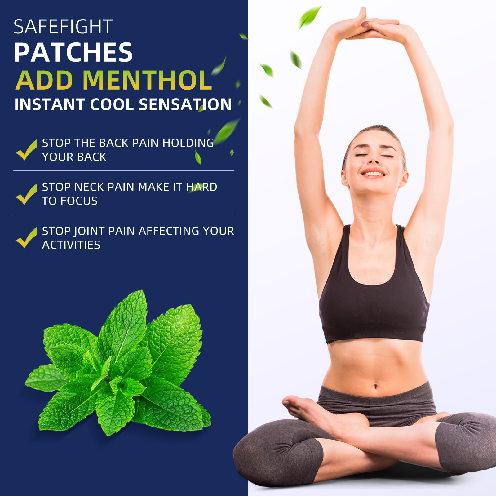 SafeFight 4% Lidocaine Pain Relief Patches 32 Count - Maximum Strength Relief for Back, Neck, Shoulder, Joint & Muscle Pain, Add Menthol, 12 Hour Long Lasting Relief Pains SafeFightBuy Supplements Australia
