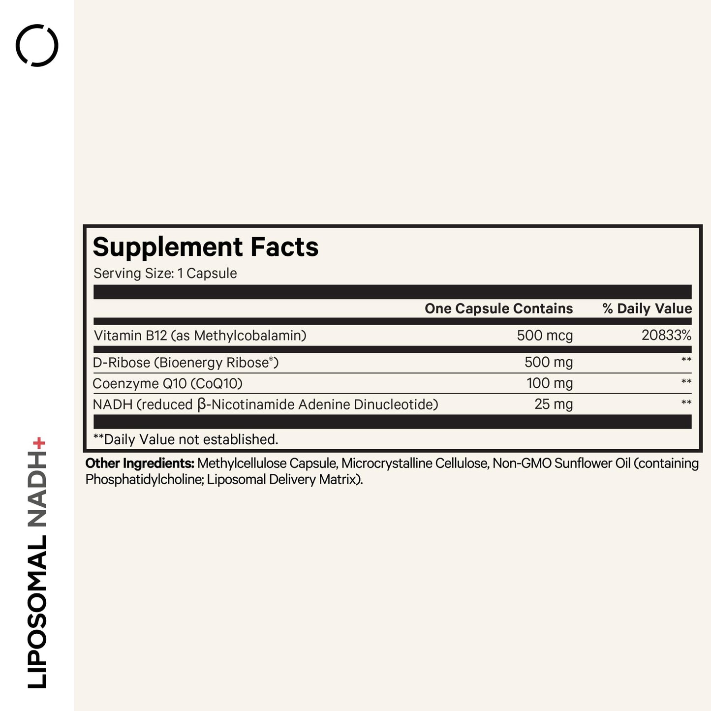 Codeage Liposomal NADH+ Supplement - NADH, Vitamin B12, D-Ribose as Bioenergy Ribose, CoQ10-2-Month Supply - Liposomal Delivery - β-Nicotinamide Adenine Dinucleotide Pills - Non-GMO - 60 Capsules CodeageBuy Supplements Australia