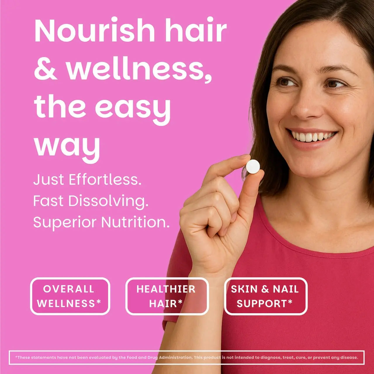 EZ Melts Women's Multi + Hair Growth - Daily Multivitamin for Women - Supports Healthy Energy Levels & Reduced Hair Shedding EZ Melts