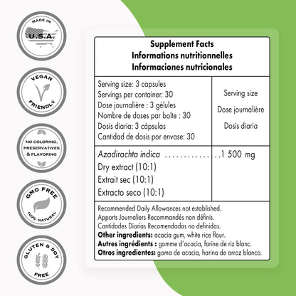 Supersmart - Neem Supplement 1500 mg per Day (Azadirachta Indica Leaf Oil Extract) SupersmartBuy Supplements Australia
