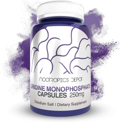Nootropics Depot Uridine Monophosphate Capsules | Disodium Salt (60 Count) Cognitive Enhancer* | Nootropic | Choline Precursor Nootropics DepotBuy Supplements Australia