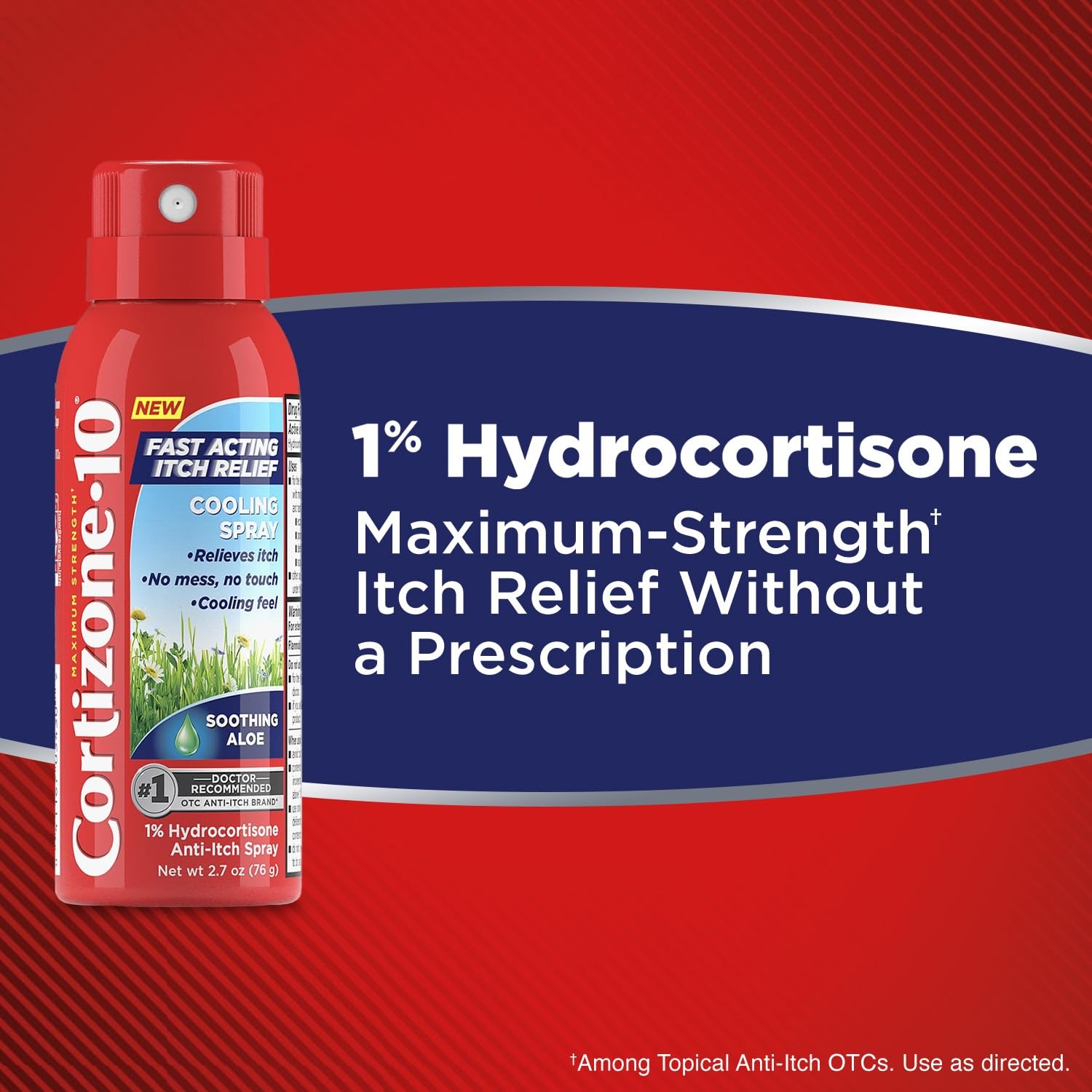 Cortizone-10 Maximum Strength Soothing Aloe Itch Relief Cooling Spray, 1% Hydrocortisone, Fast-Acting, Anti-Itch Spray for Bug Bites, Rash, Eczema, Psoriasis, Poison Ivy, Oak, Sumac, 2.7 oz 3-Pack Cortizone 10Buy Supplements Australia