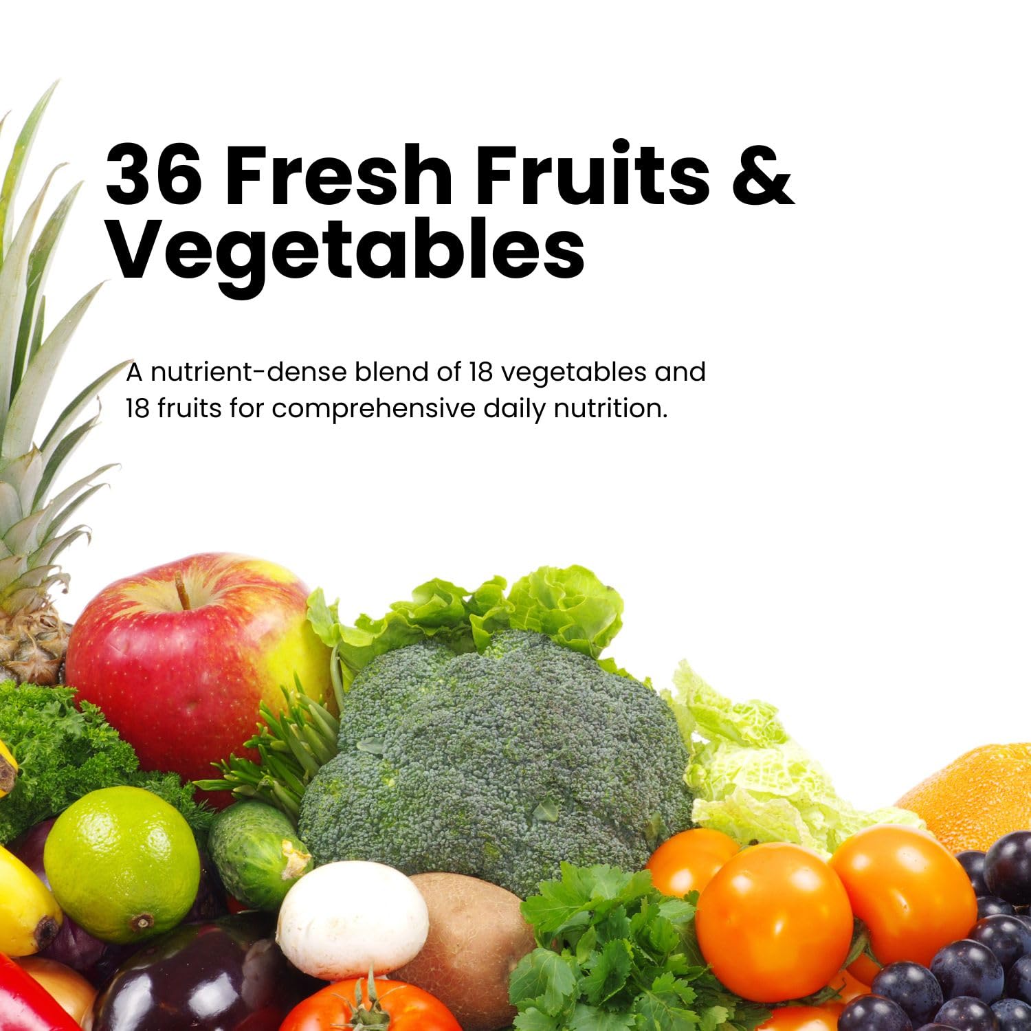 Fruits and Veggies Supplement, 36 Fruits & Vegetables with 24 Essential Vitamins, Minerals & Trace Elements,High in Fiber for Digestion & Constipation Relief,Daily Nutritional Support,120 Capsules aegabeBuy Supplements Australia