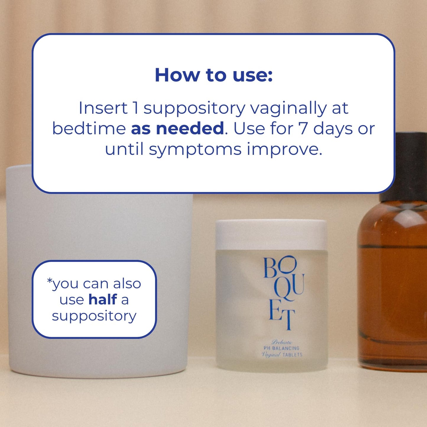 Boquet Vaginal Prebiotic Suppository- Relieve Odor, Prevent Bacterial Vaginosis, Balance pH BoquetBuy Supplements Australia