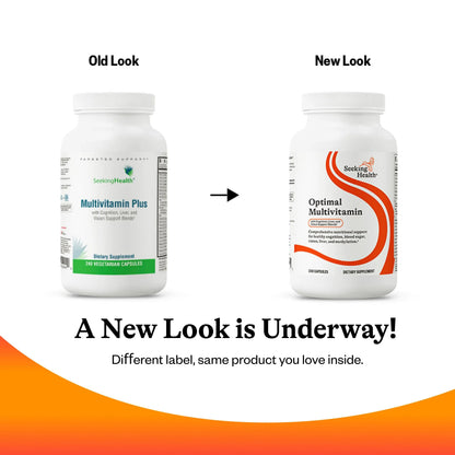 Seeking Health Optimal Multivitamin, Active B Vitamins and L-5-MTHF, Riboflavin, B6, Bioavailable Folate and B12, CoQ10 Seeking Health