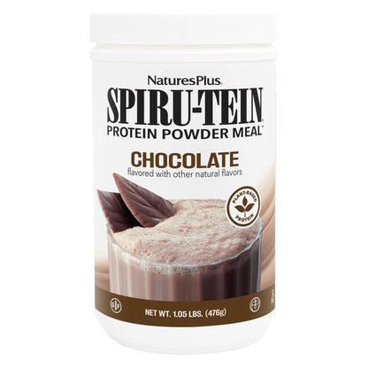 NaturesPlus SPIRU-TEIN, Chocolate - 1.05 lb - Plant-Based Protein Shake - Non-GMO, Vegetarian, Gluten Free - 17 Total Servings NaturesPlusBuy Supplements Australia