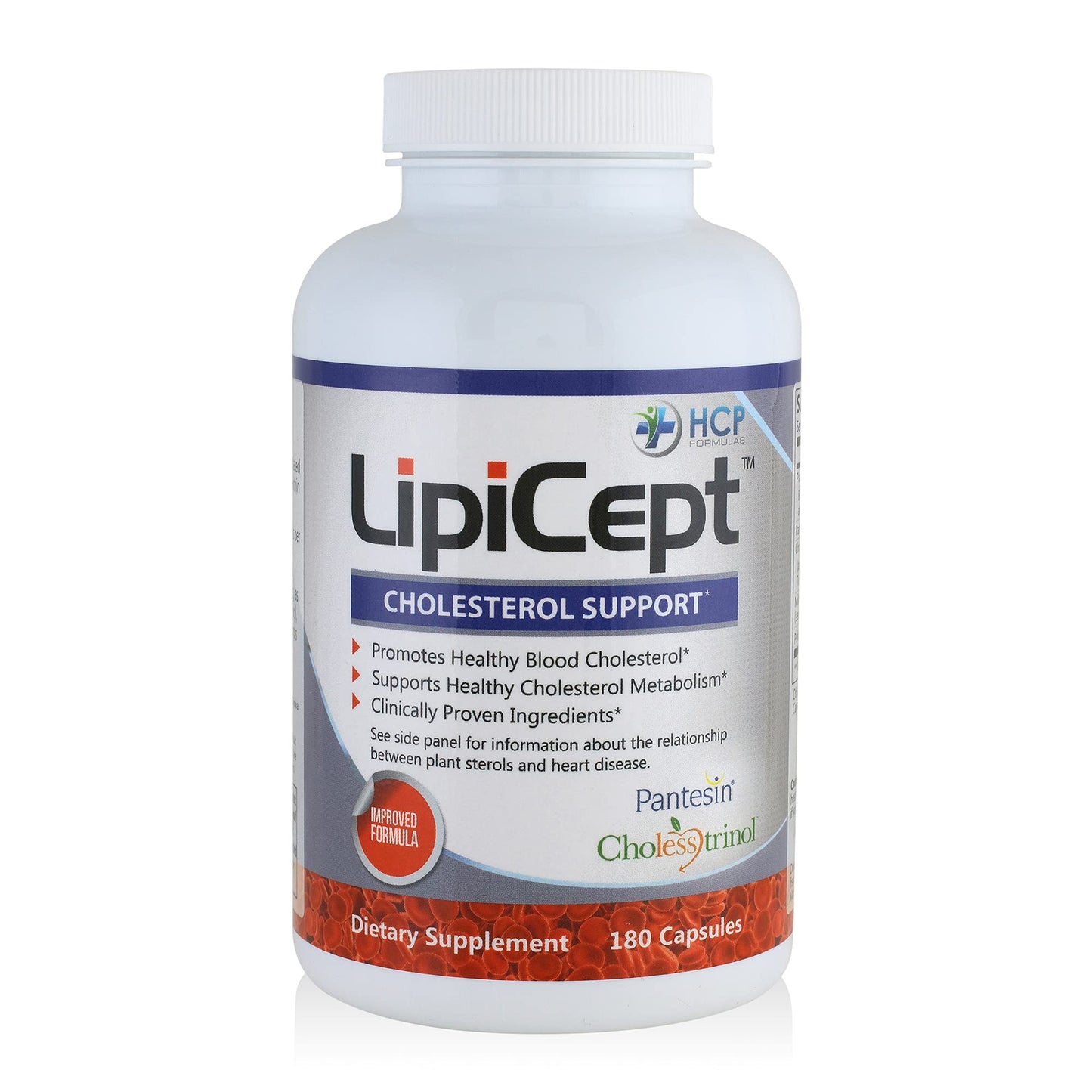 HCP Formulas - LipiCept - Natural Cholesterol Support Formula with Plant Sterols - Maintain Healthy Cholesterol Levels Already Within a Normal Range - Vegetarian - Dietary Supplement - 180 Caps HCP FormulasBuy Supplements Australia