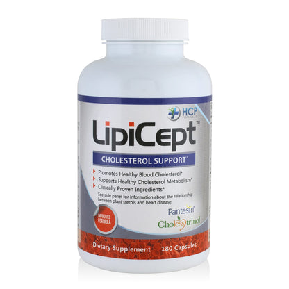HCP Formulas - LipiCept - Natural Cholesterol Support Formula with Plant Sterols - Maintain Healthy Cholesterol Levels Already Within a Normal Range - Vegetarian - Dietary Supplement - 180 Caps HCP FormulasBuy Supplements Australia