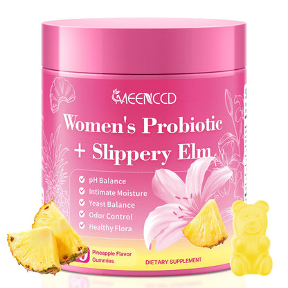 MEENCCD Her Juicy Feminine Probiotics Gummies with Slippery Elm & Lactobacillus Blend, Supports pH Balance & Immune Function, Promotes Vaginal Wellness, Pineapple Flavor, 60 Count MEENCCDBuy Supplements Australia