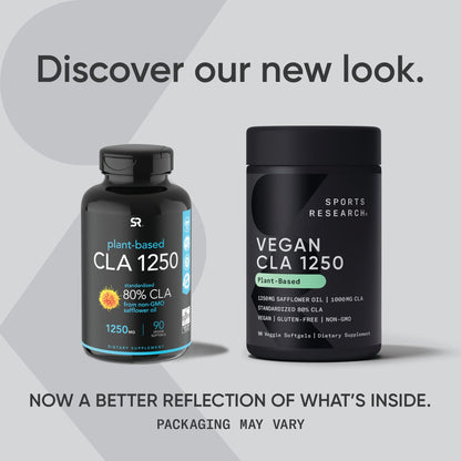 Sports Research Vegan CLA - 1250mg with Active Conjugated Linoleic Acid for Men Sports ResearchBuy Supplements Australia