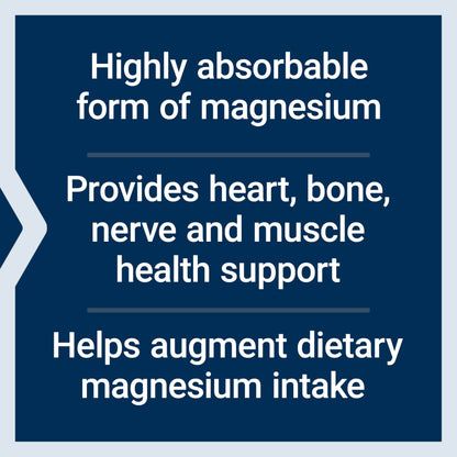 Life Extension Magnesium Glycinate, Heart Health, Bone Health, Nerve and Muscle Support, Highly absorbable, Gluten-Free, Non-GMO