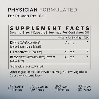 InfiniWell Calm - Mood & Cognitive Support Supplement for Adults with L-Theanine, Bacopa monnieri & DHH-B - Supports Relaxation, Focus & Mental Clarity (30 Capsules) InfiniWellBuy Supplements Australia