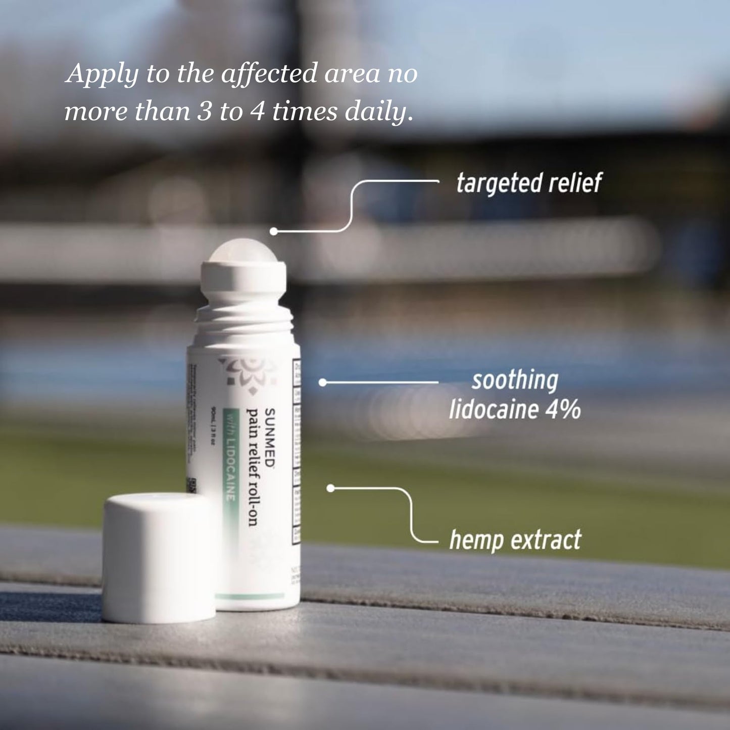 SUNMED Lidocaine 4% Roll-On Pain Relief – Targeted Topical Hemp Oil Extract for Muscle, Joint & Discomfort Relief – Portable Recovery Solution for Athletes – Quick Numbing Action, 3oz SUNMEDBuy Supplements Australia