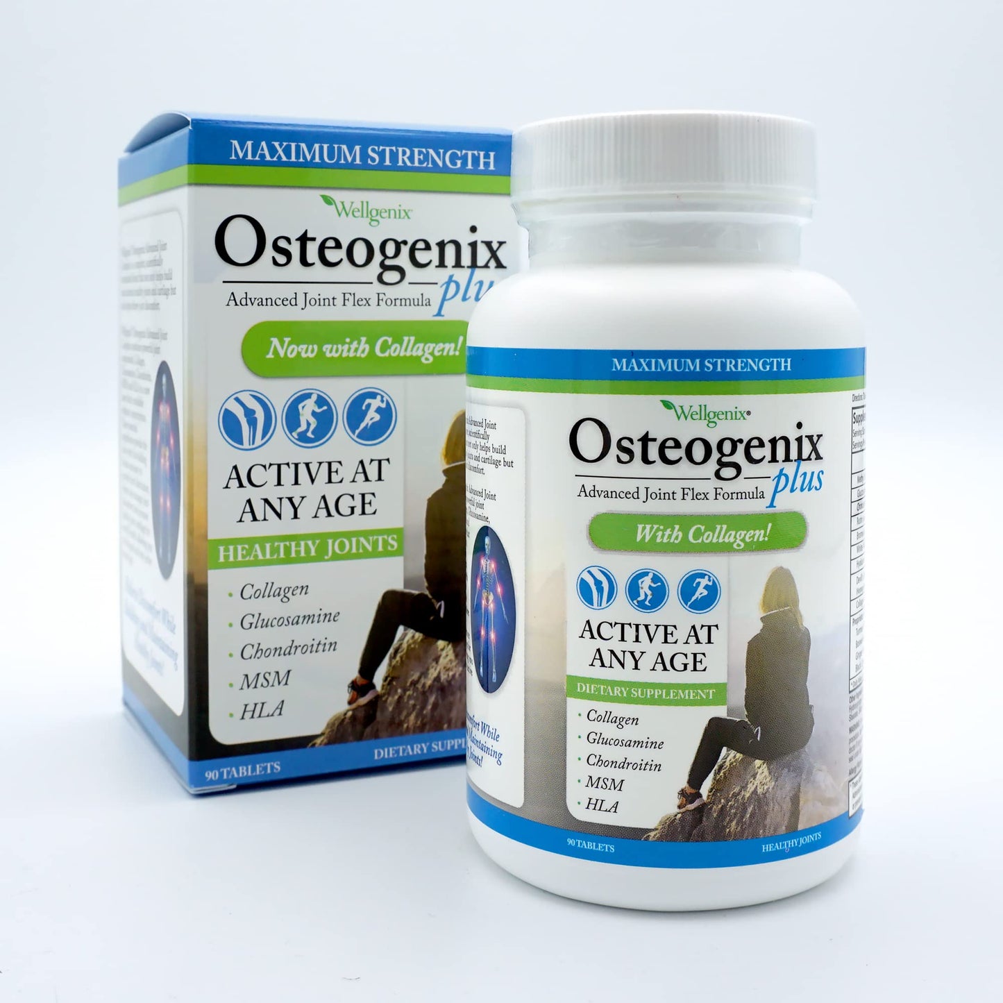 Wellgenix Osteogenix Advanced Joint Flex Formula (90 Ct) - Knee Supplement with Collagen II, Glucosamine, Chondroitin, MSM & HLA - Lubrication & Discomfort Support Tablets for Men & Women WellgenixBuy Supplements Australia
