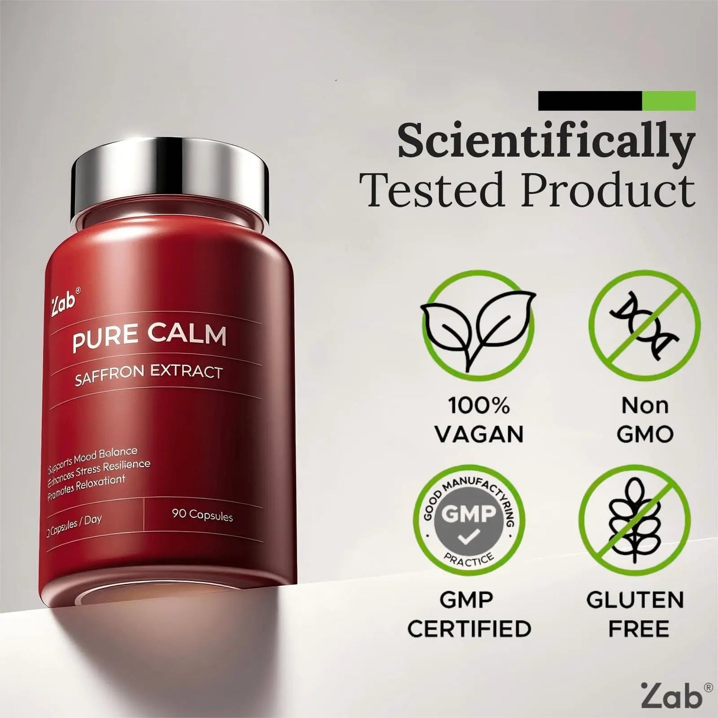 ZAB Saffron Supplements Gummies, Saffron & Rhodiola Rosea Extract Sugar-Free Supplement with Vitamin D3 & B6, Support Mood, Focus ZABBuy Supplements Australia