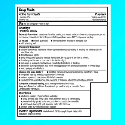 Icy Hot Lidocaine Pain Relief Dry Spray, Numb Aggravated Nerves with Max Strength Lidocaine 4% and Menthol 1%, Fast-Acting Pain Relief for Minor Pain, Backaches, Sprains and Strains, 4 oz Icy HotBuy Supplements Australia