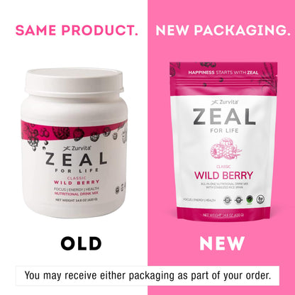 Zurvita - Zeal for Life 30-Day Wellness Bag - Wild Berry (Classic) - Nutritional Supplement for Vitality, Immunity, and Wellness - 420 Grams ZurvitaBuy Supplements Australia