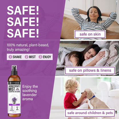 Shake, Mist & Enjoy - pureSCRUBS Premium Lavender Aromatherapy Spray Mist for Room, Body, Linens pureSCRUBSBuy Supplements Australia